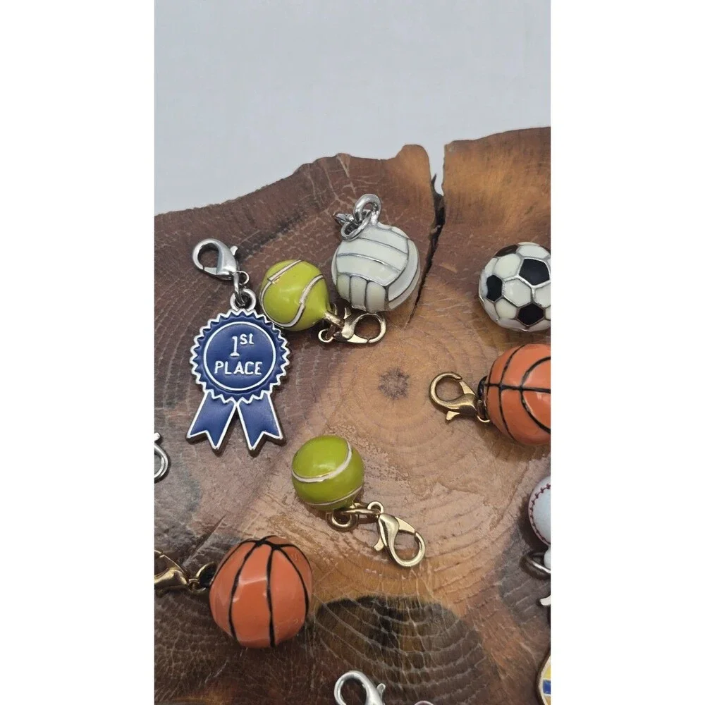 12- Sports Charm Lot - Basketball Baseball Soccor Pickle Ball Tennis Volley #1
